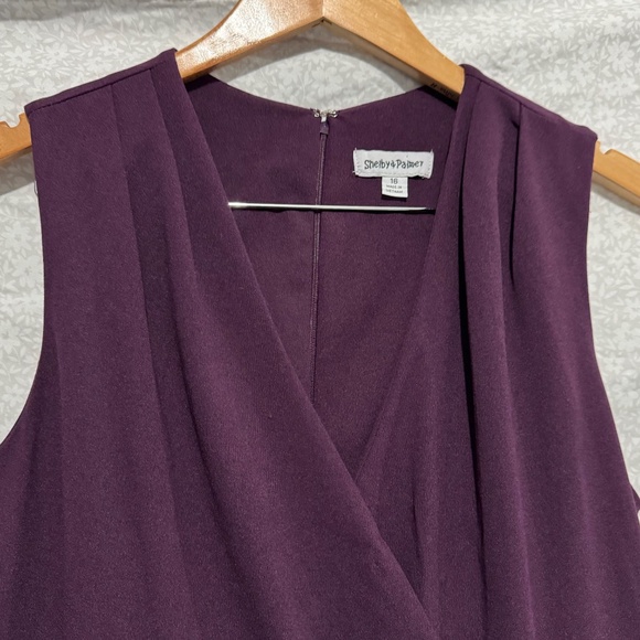 woman purple jumpsuit dress brand shelby & palmer size 16 - Picture 6 of 10